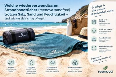 Welche wiederverwendbaren strandhandtücher (reenova, sandfree) salz, sand und feuchtigkeit trotzen und wie du sie richtig pflegst