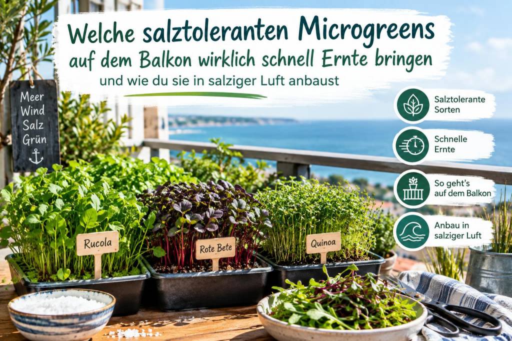 Welche salztoleranten microgreens auf dem balkon wirklich schnell ernte bringen und wie du sie in salziger luft anbaust