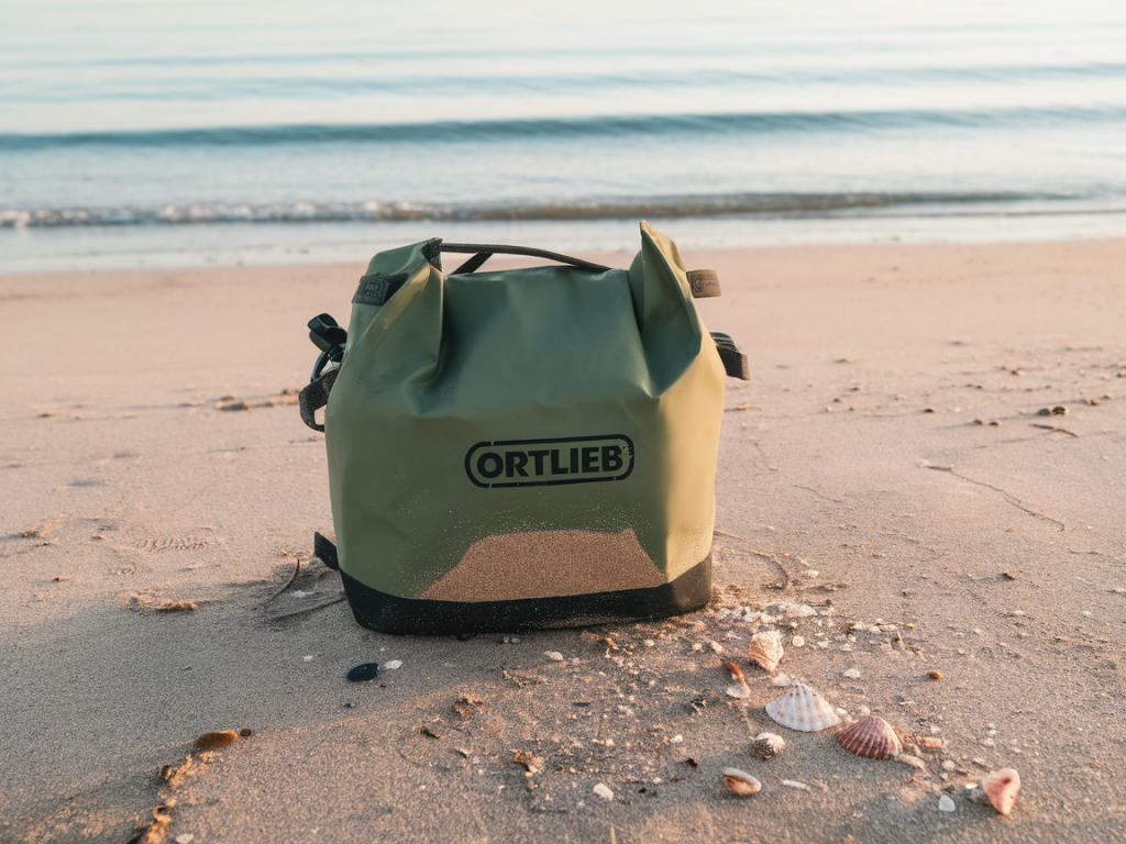 Welche plastikfreie fahrradtasche (ortlieb getestet) tatsächlich sand, salz und regen am strand standhält